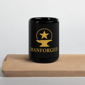 manforged™ black glossy mug